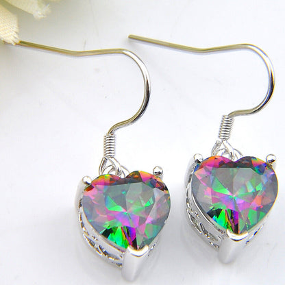 Rainbow Crystal Necklace and Earring set